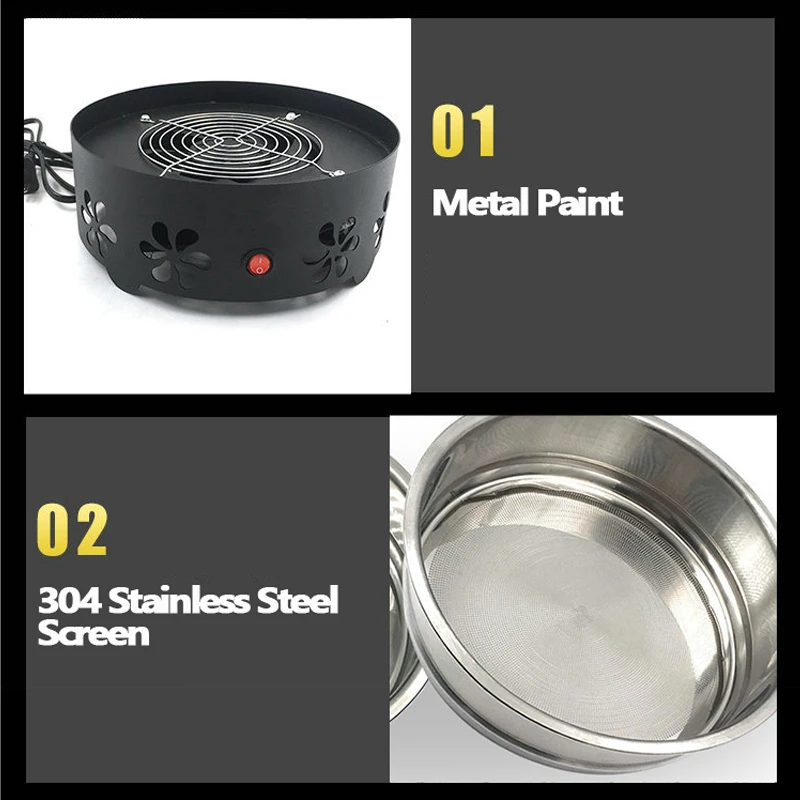 Dissipazione del calore della torrefazione del caffè piastra di raffreddamento del chicco di caffè 600g doppio strato setaccio a 60 maglie dissipatore di calore raffreddamento rapido