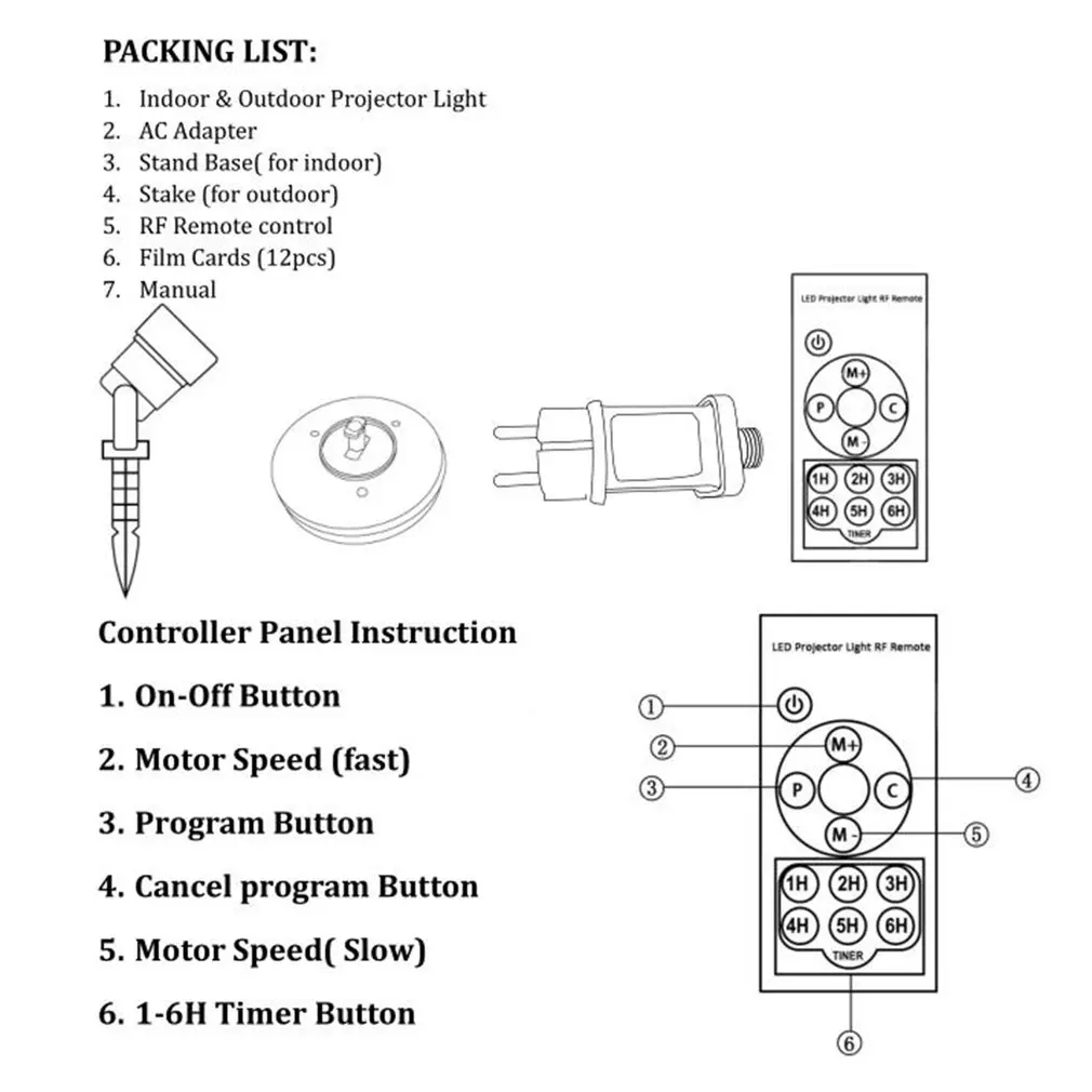 Waterproof Outdoor/Indoor 4W 4 LEDs Projection Light Projector LED Spotlight LED Lamp for Party Holiday Christmas Decor