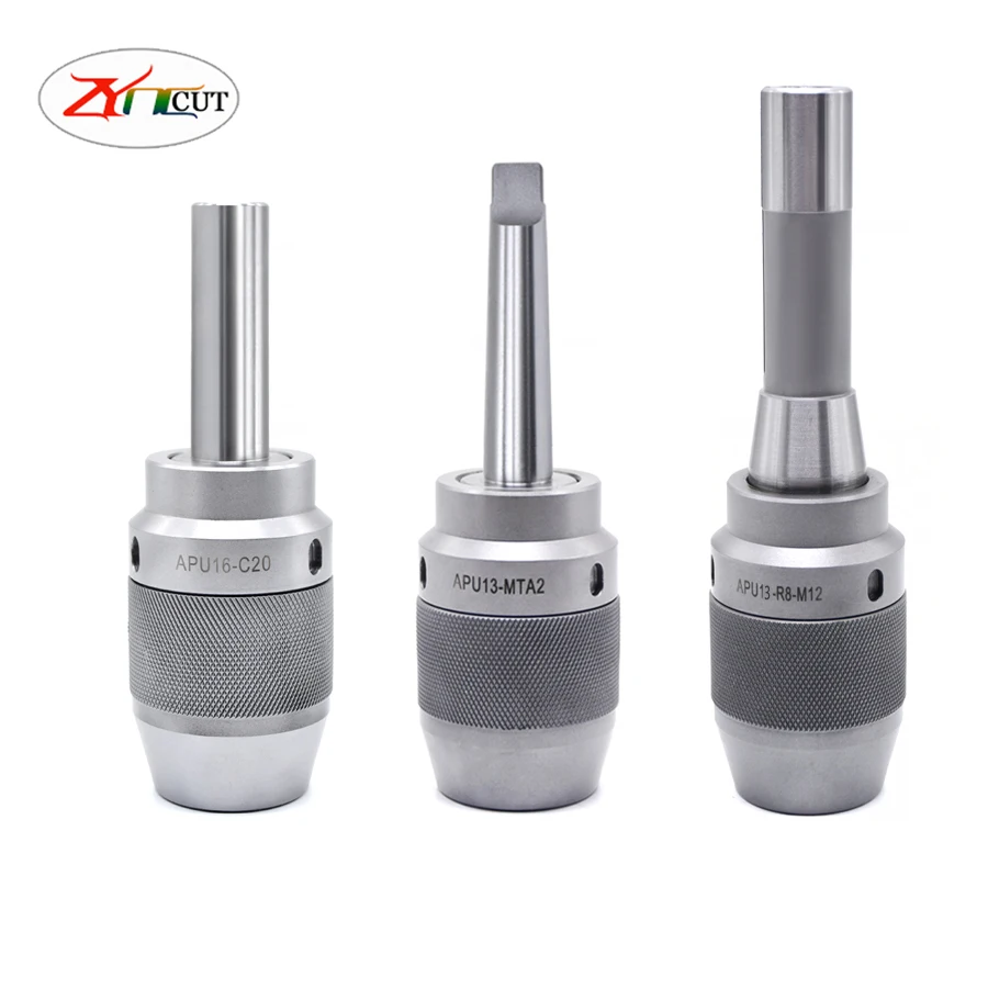 

C20 MTA3 MTA4 R8-APU13 APU16 High Precision and Hard Claw Integrated Automatic Locking Morse taper drill chuck shank