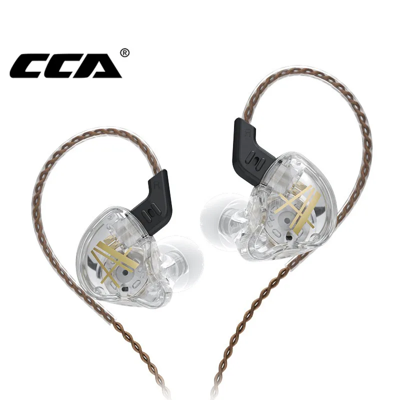 CCA CA2 Earphone 1 Dynamic In-Ear Monitor Noise Cancelling Sport Headset Hybrid HIFI Bass Earbuds For KZ EDX ZSX ZAX MT1 ZSN PRO