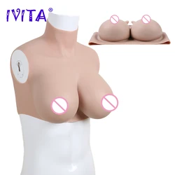 IVITA Artificial Silicone Breast Form Fake Boobs False Breast for Crossdresser Transgender Shemale Drag-Queen Enhancer Cosplay