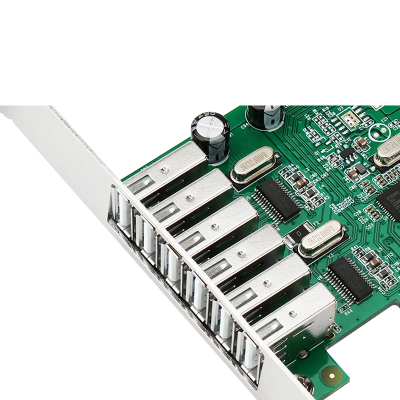 HAGOOGI PCI-E 1X VIA805 чипсет Настольный 6-портовый USB 2,0 адаптер карта PCI-E серийная карта с 15-контактным блоком питания