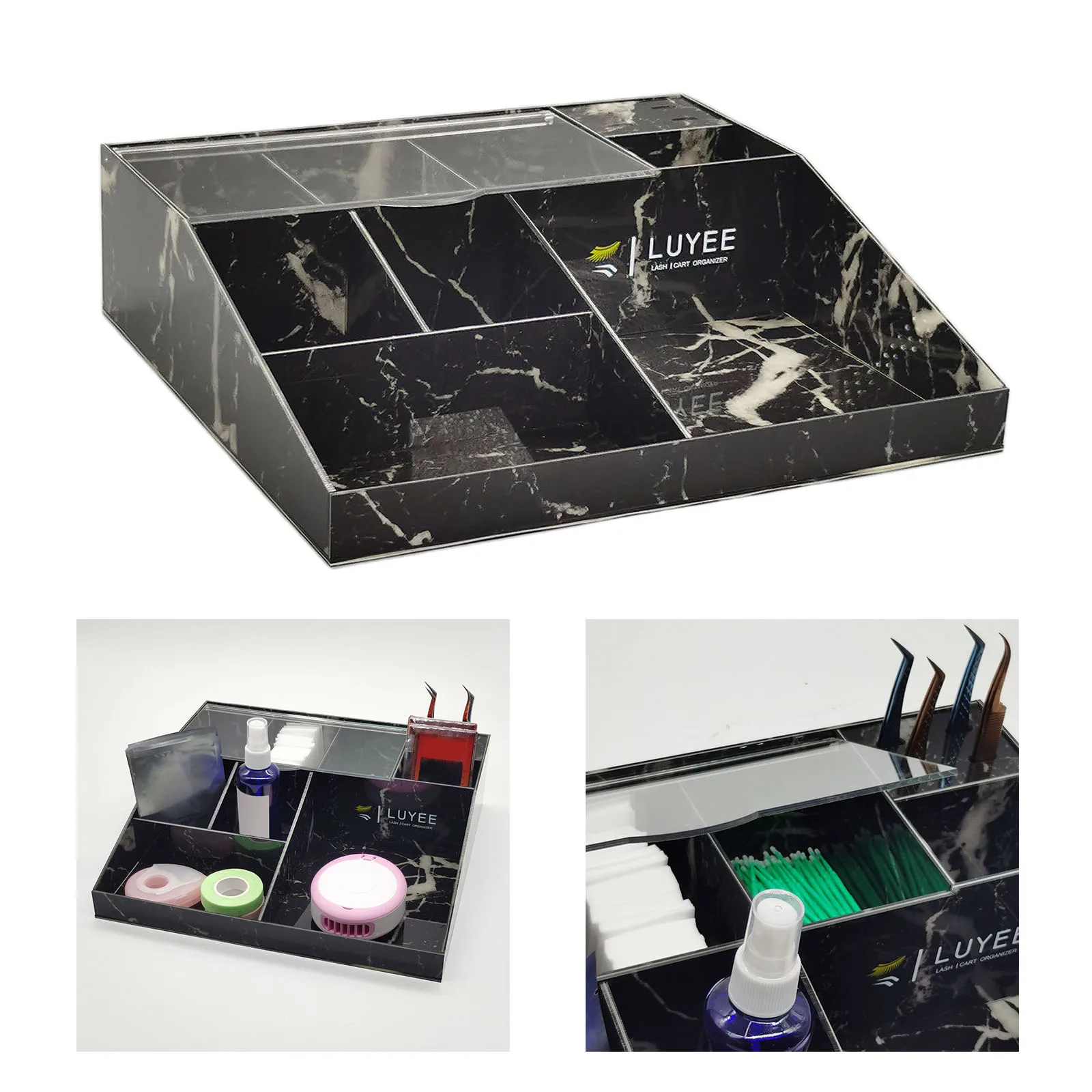 Storage Box for Makeup Brush and Eyelash Extension, Tweezers Holder, Organizer, Tool Storage, Display Box, Acessórios