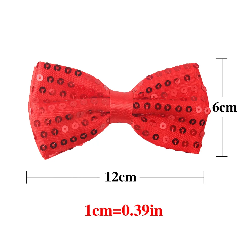 Fashion Bow Tie For Men Women Classic Sequins Bowtie For Wedding Party Bowknot Adult Mens Bowties Cravats Yellow Tie