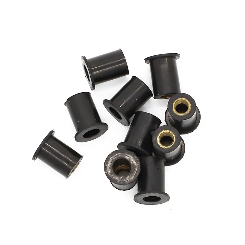 20/10 Pack M5 Rubber Well Nuts Blind Fastener Windscreen Windshield Fairing Cowl Fastener Accessories for Motorcycle boat kayak