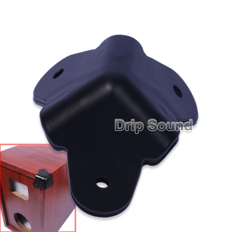 4pcs โลหะมุมปลอดภัยตกแต่งมุมขวา 3-Jaw ผีเสื้อรูปร่างสำหรับกล่องลำโพงเครื่องขยายเสียง