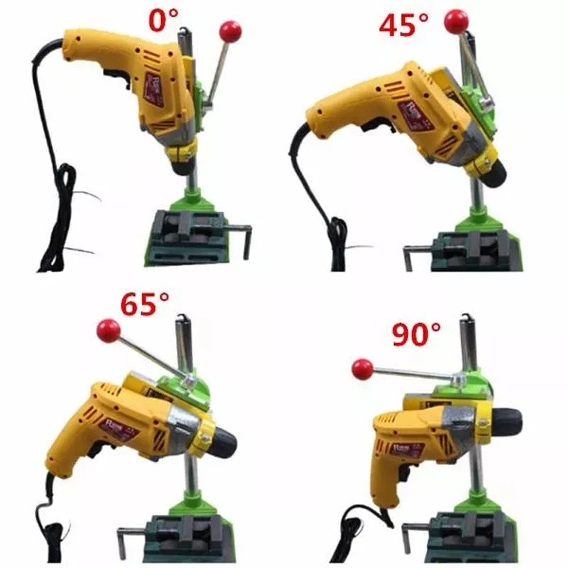 ALLSOME MINIQ BG6117 Bench Drill Stand/Press Mini Electric Drill Carrier Bracket 90 Degree Rotating Fixed Frame Workbench Clamp