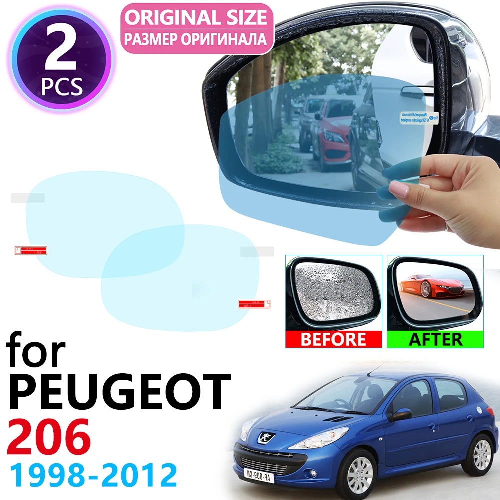 

for Peugeot 206 206+ 206cc 206sw CC SW 1998~2012 Full Cover Rainproof Anti Fog Film Rearview Mirror Accessories 2000 2005 2011