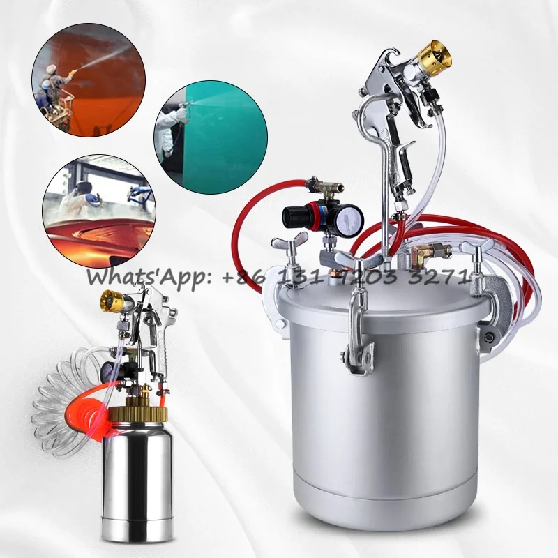 

2L Pressure Tank Painting Tank With 2M Hose Airbrush Assmebly Kit Sprayer Pneumatic Paint Tools for Marble Putty Paint Sprayer