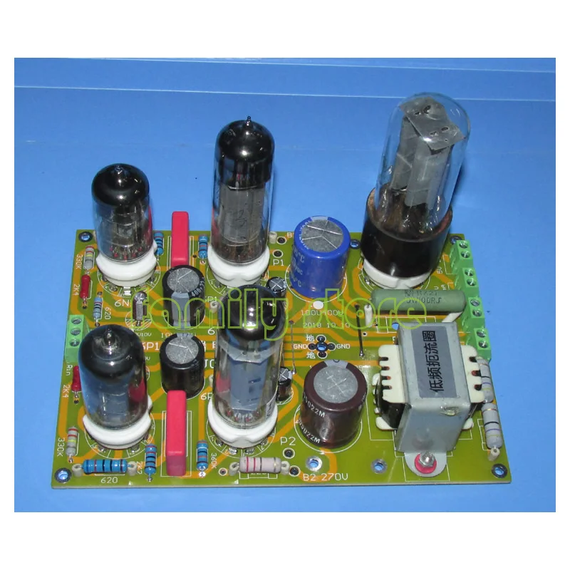 High-quality RC components，5Z2P tube rectifier, power 3W + 3W 6N1 SRPP + 6P14 single-ended Class A tube amplifier finished board