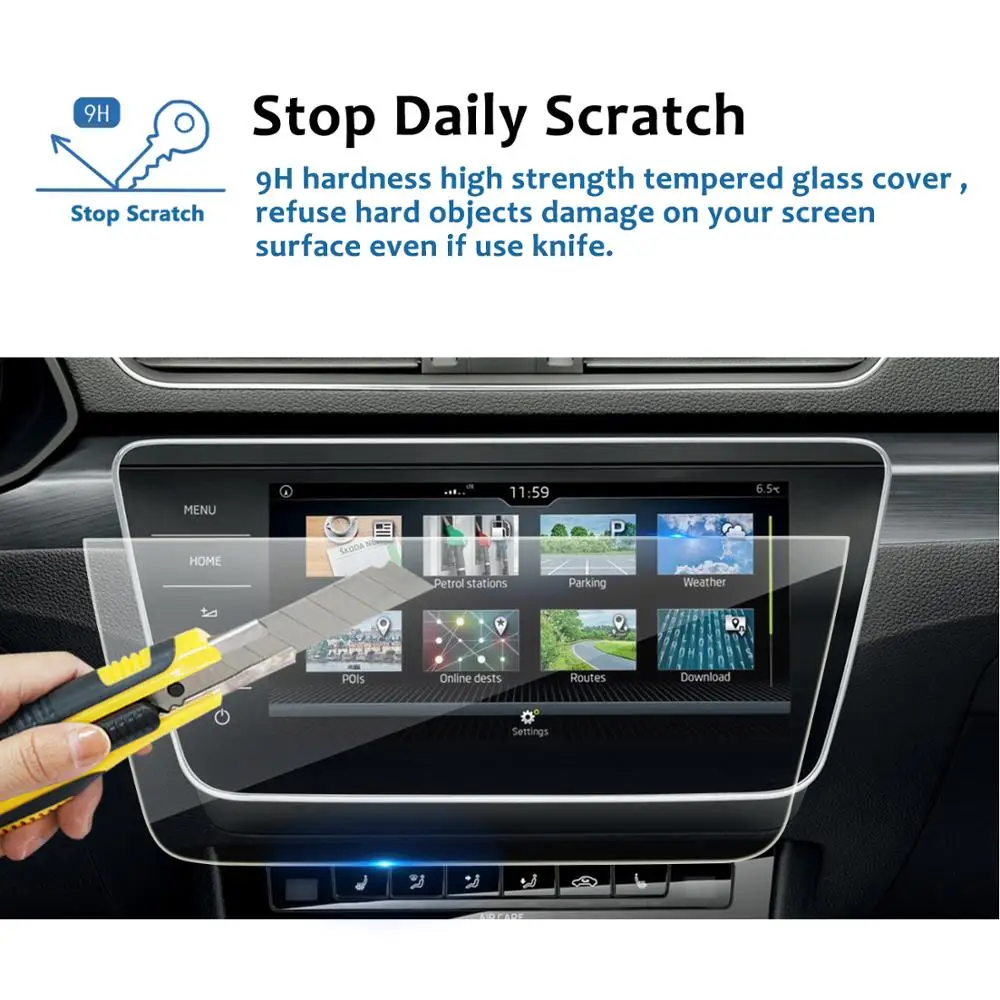 RUIYA واقي شاشة سيارة للأعمال رائع كولومبوس 2019 2020 9.2 بوصة شاشة عرض الملاحة اكسسوارات السيارات الداخلية