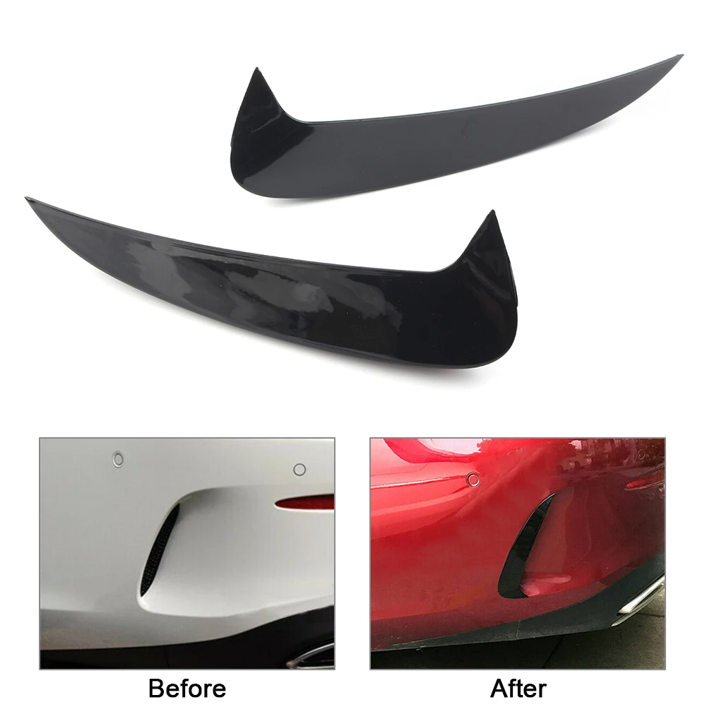 

1Pair Car Rear Bumper Spoiler Side Air Vent Trim For Benz E-Class Coupe W238 C238 E250 E300 E400 E550 2016 2017 2018 ABS Plastic