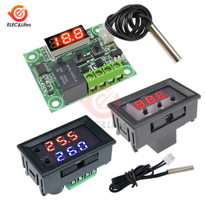 12V W1209 W1209WK Digital Thermostat Temperature Controller Regulator Thermoregulator Incubator Meter DC NTC Thermistor Sensor