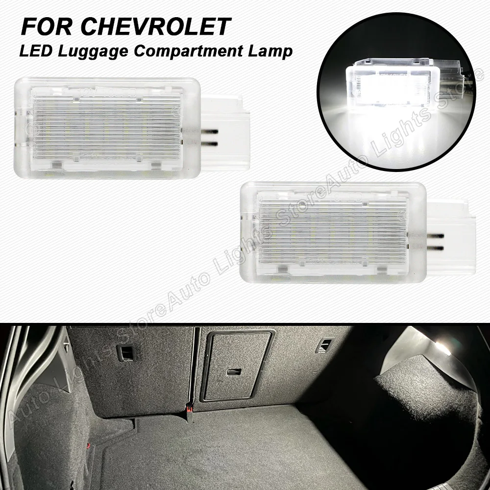 

2pcs LED Luggage Compartment Lamp For Chevrolet Camaro Corvette Cruze Equinox Impala Malibu Interior Light For Cadillac ATS