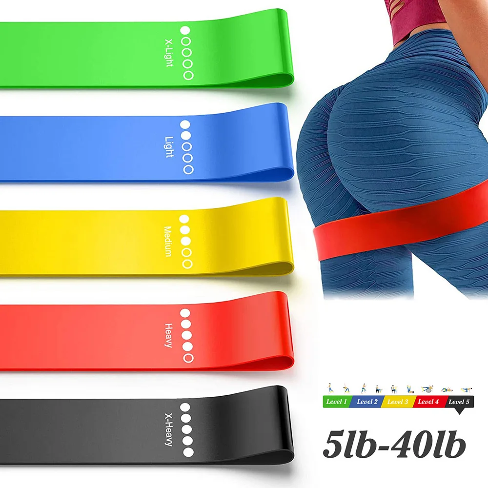 Latex Resistance Bands Fitness Set Rubber Loop Bands Strength Training Workout Expander Gym Equipment Elastic Bands