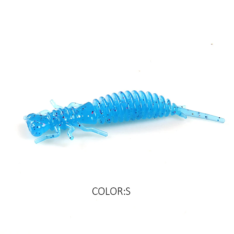 2019 NEUE Larve Weiche Köder 50mm 62mm 85mm Angeln Künstliche Köder Silikon Bass Pike Minnow Swimbait Jigging kunststoff Köder Wurm