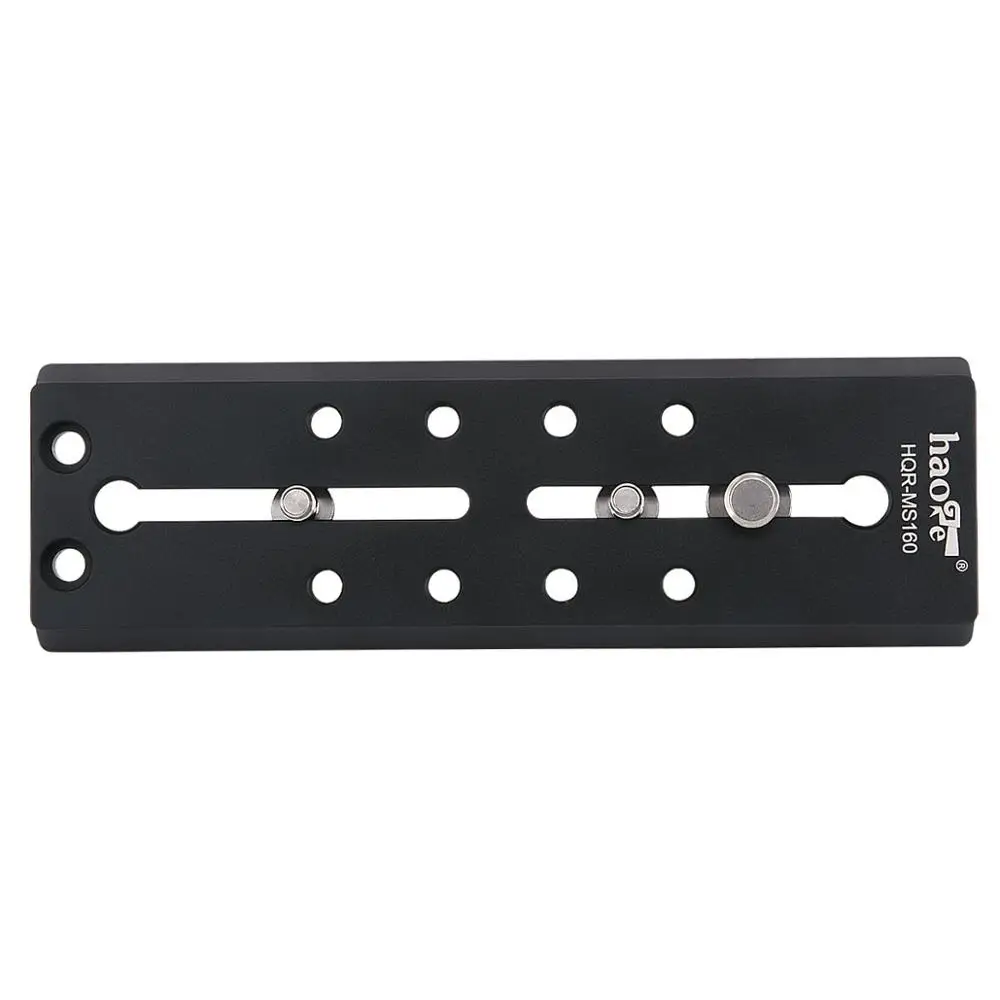 Haoge 160mm Long Sliding Quick Release Plate For Manfrotto Rapid Connect Clamp Benro Sirui Fluid Video Head Tripod Ball Heads