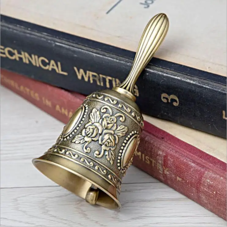 Europe BronzeMetal Restaurant Bar Counter Passing Dish Table/Desk Bell Hand Bell big bells Dog Bell A044