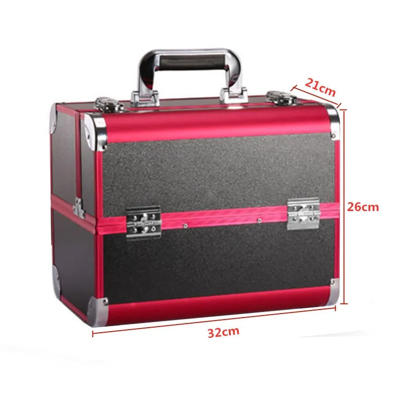 Professional Women Large Capacity Makeup Fashion Bag Cosmetic Case Bag Multilayer Storage Box Portable Makeup tools Storage