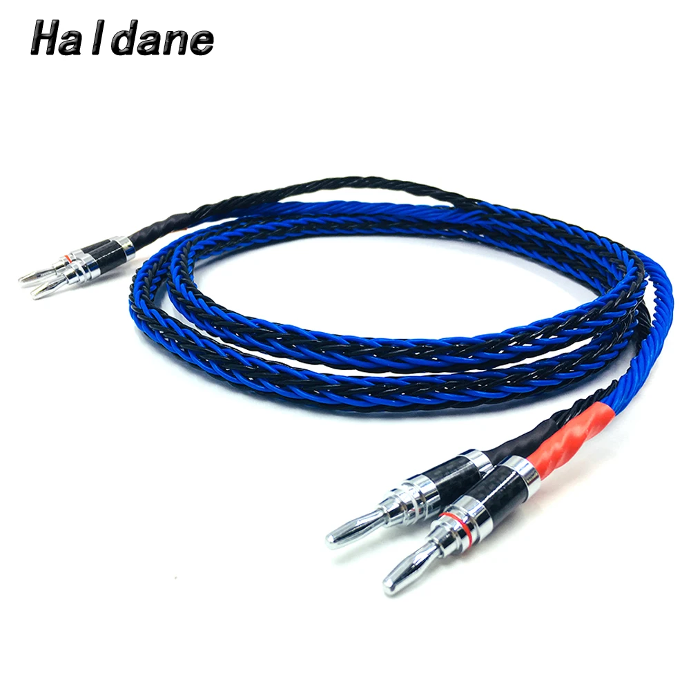 

Haldane Pair 7N Single Crystal Copper 2 Banana to 2 Banana Plug Speaker Audio Wire Cable Loudspeaker Cable with Rhodium plated