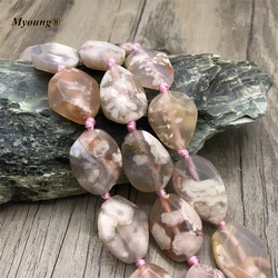 Faceted  Cherry Quartz Cutting Slice Necklace Pendant Beads.Agates Stone Nugget Beads For DIY Jewelry Making MY210612