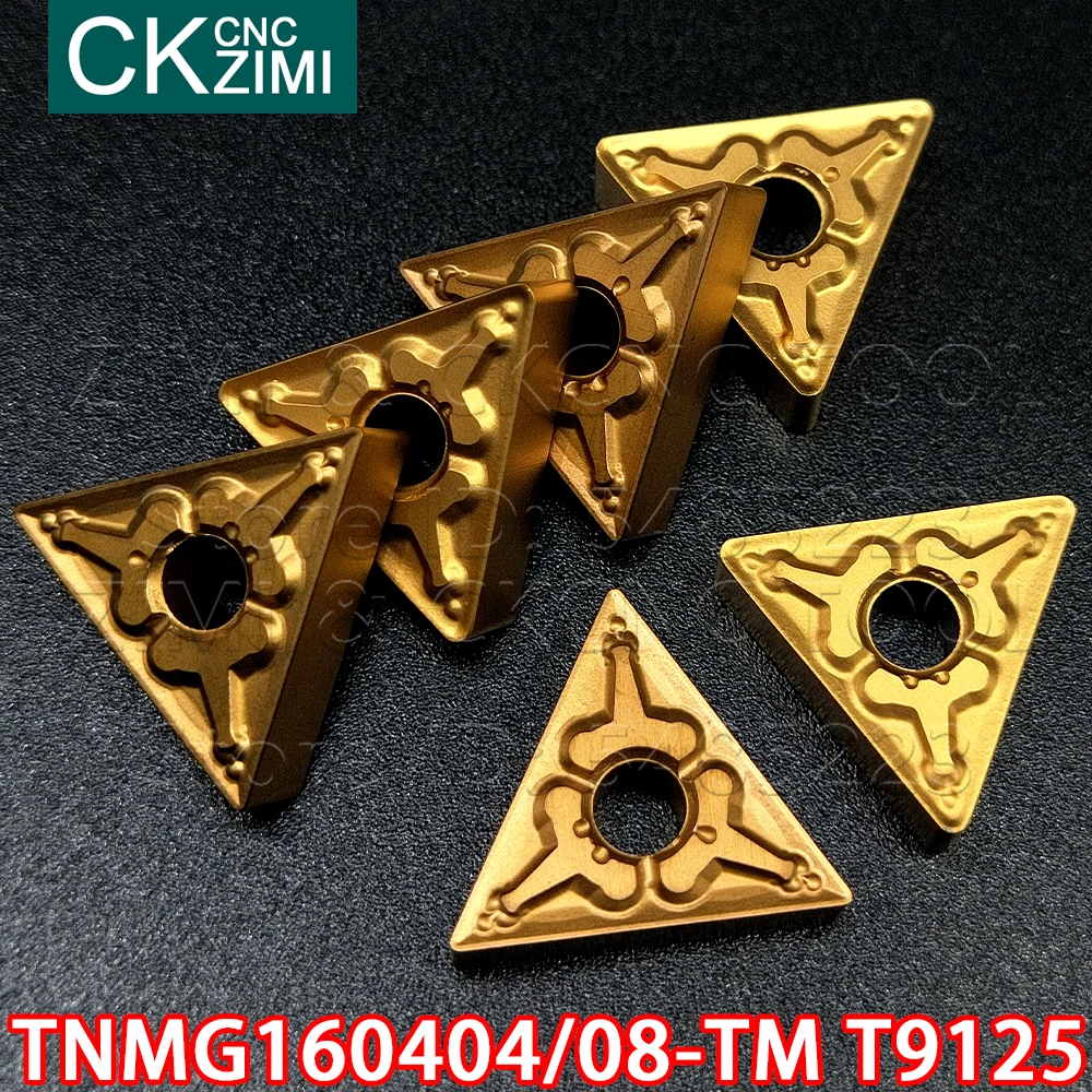 10 قطعة TNMG160404-TM T9125 TNMG160408-TM T9125 كربيد إدراج الخارجية تحول إدراج أدوات مخرطة معدنية باستخدام الحاسب الآلي أدوات TNMG للصلب