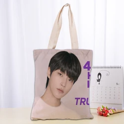 KPOP Hwang In Yeop Tote Bag Women Canvas Fabric Bags Eco Reusable Shopping Bags Traveling Beach Casual Useful Shoulder Bag