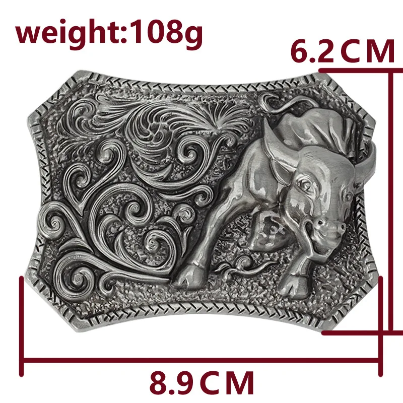 Cattle Pattern Belt Buckle Farm Plant