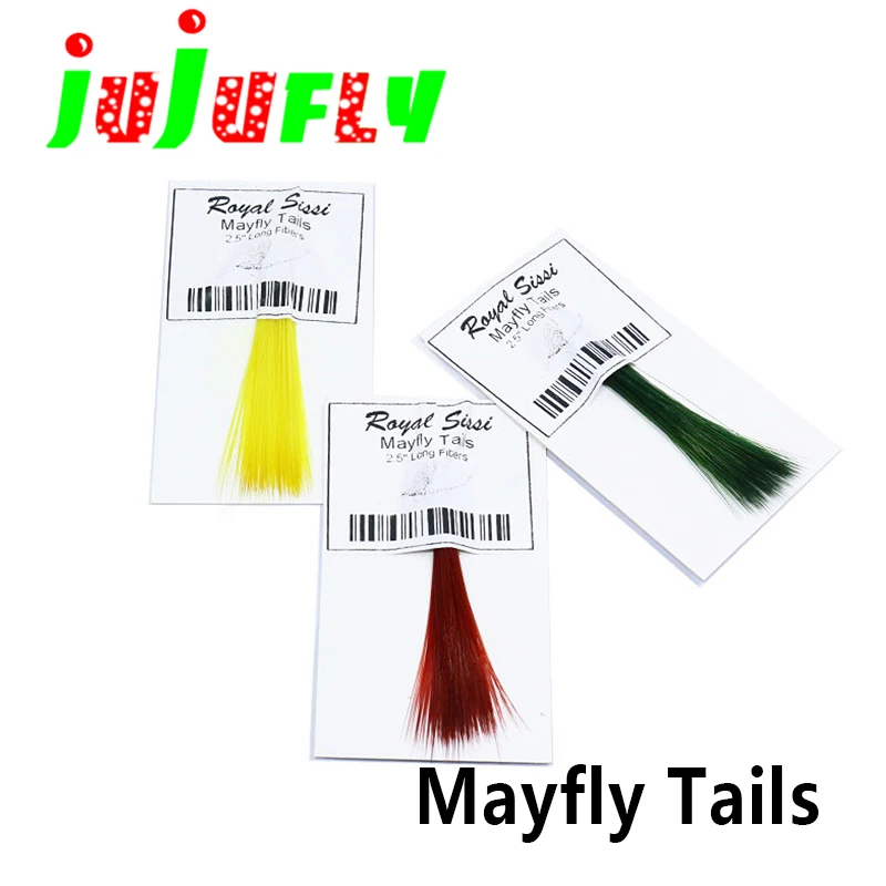 

Premium 2.5'' long synthetic pointed end mayfly tails hydrophobic floating nylon fiber durable tails fly tying materials
