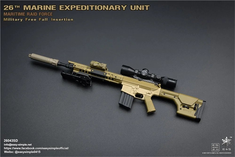 1/6th Easy&Simple ES 26043SD 26th Maritime Expeditionary Unit Force Raid Army Battle MK110 Sniper Weapon For Action Collectio