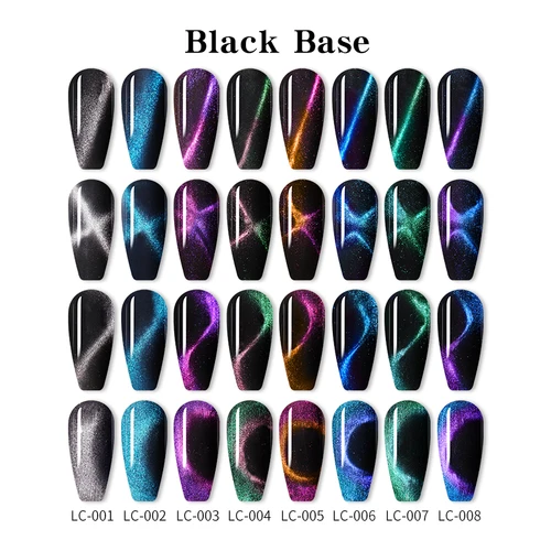 Imagen 2 del producto LILYCUTE 7ML 9D gato juego de esmalte de Gel magnético semipermanente remojo UV LED brillo uñas imán Stick Gel negro necesario