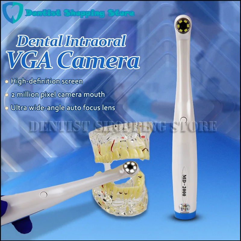 LED 2.0 Mega Oral Dental Intraoral Camera VGA Camera 1/4 Sony CCD Automatic Focusing Teeth Photo Shoot Dentist Equipment