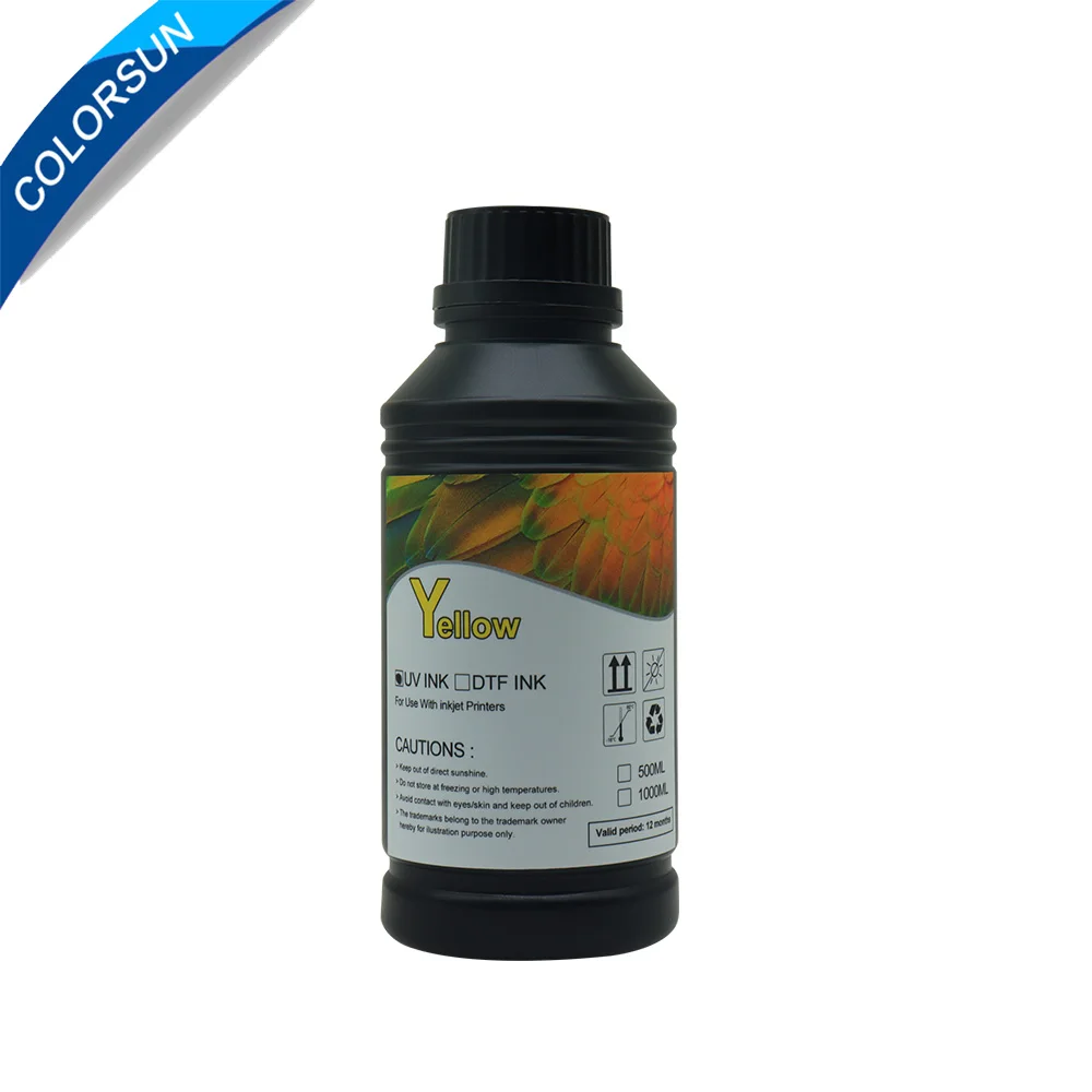 Imagem -04 - Colorsun-led Tinta uv para Epson R1390 L1800 L805 Dx3 Dx4 Dx6 Dx7 Dx5 Impressão Caixa do Telefone Metal Acrílico 5*500ml