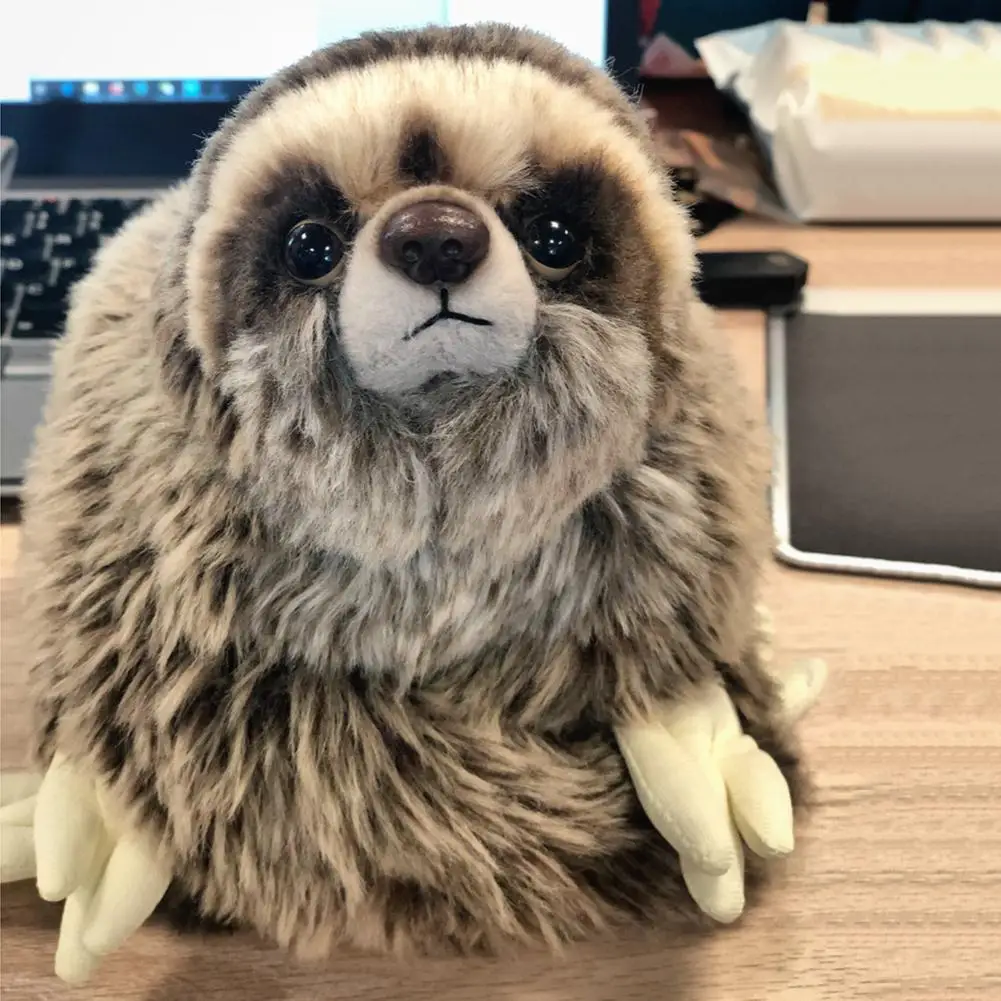 Popular Plush Toy Three Toed Sloth Stuffed Plush Animal Doll Soft Toys Unique Design Pillow Cushion Simulation Toys Kids Gift