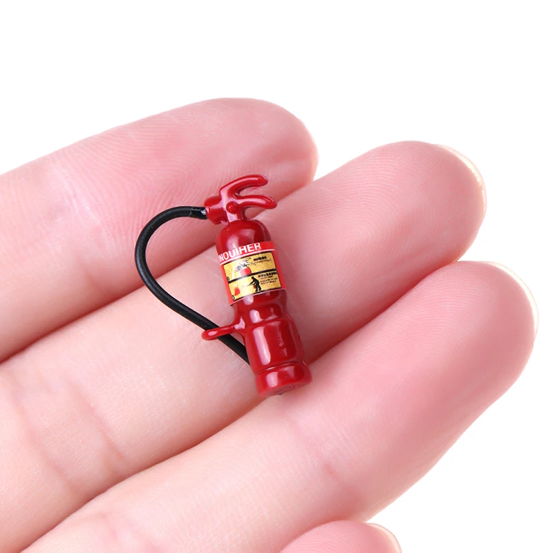 1PC Mini Fire Extinguisher Dollhouse Miniature Toy Doll Food Kitchen Living Room Furniture Accessories