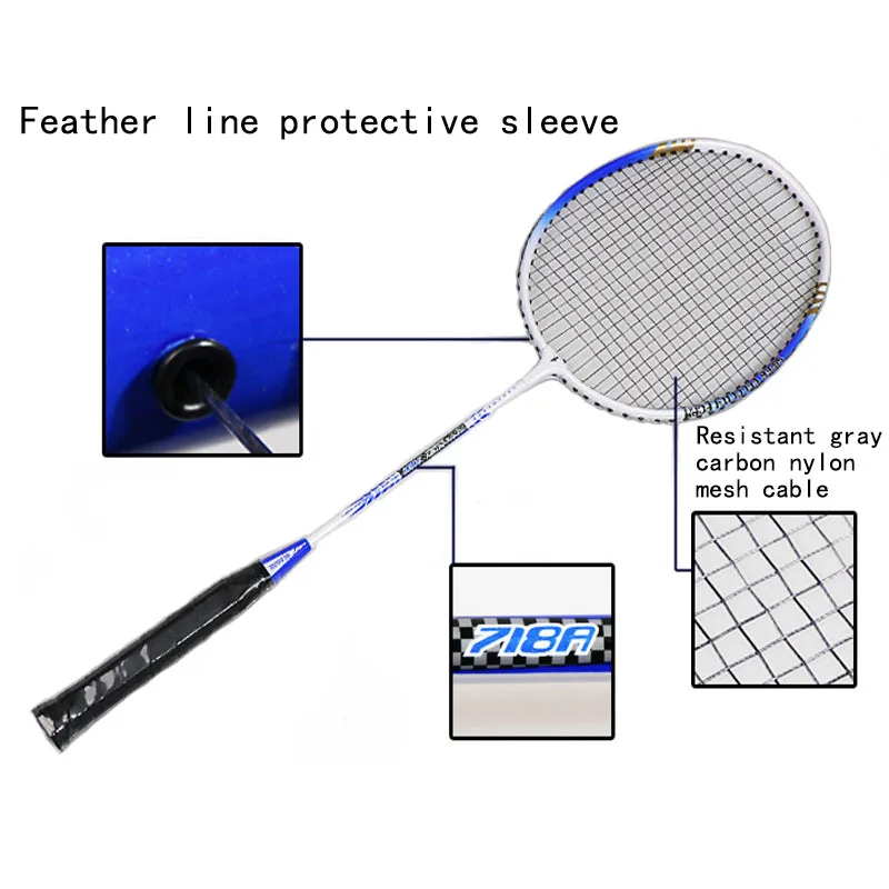 2 шт., профессиональные ракетки для бадминтона из алюминиевого сплава