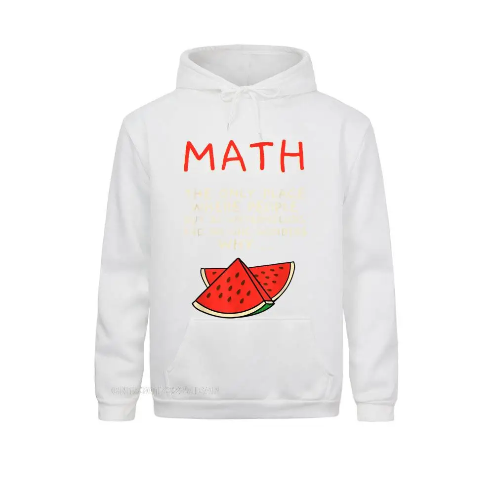 Math And Watermelons Mathematics Calculation Numbers Hoodie Sweatshirts Hoodies Long Sleeve Slim Fit Cosie Hoods Design Women