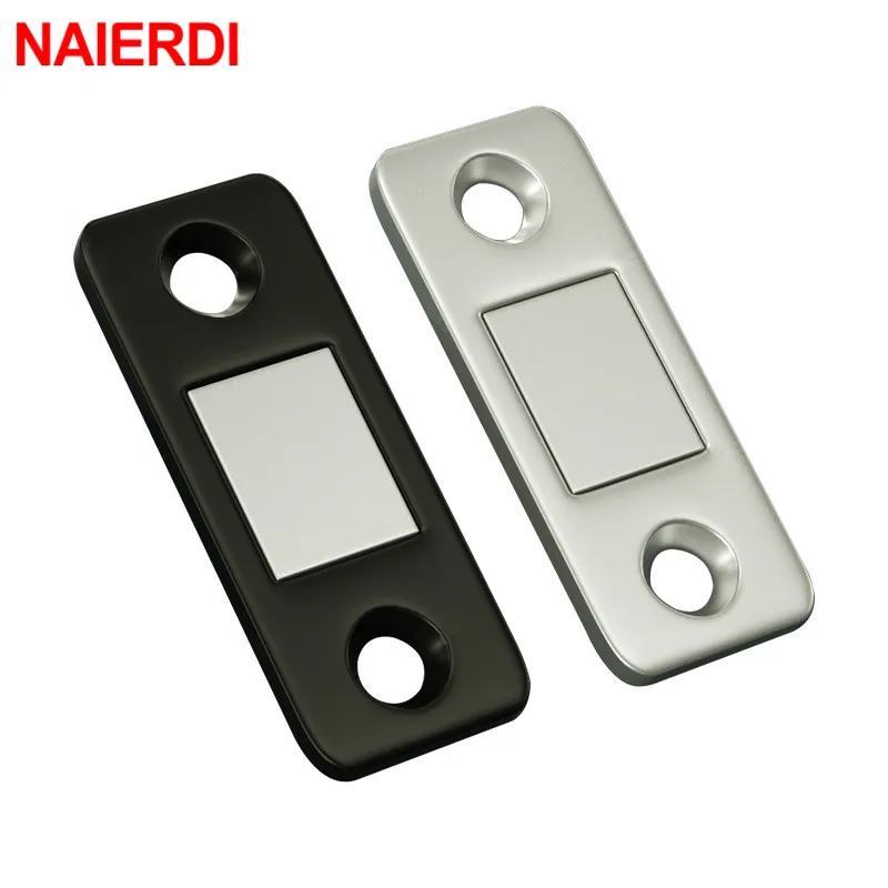 NAIERDI 2pcs/Set Hidden Door Closer Magnetic Cabinet Catches Magnet Door Stops With Screw For Closet Cupboard Furniture Hardware