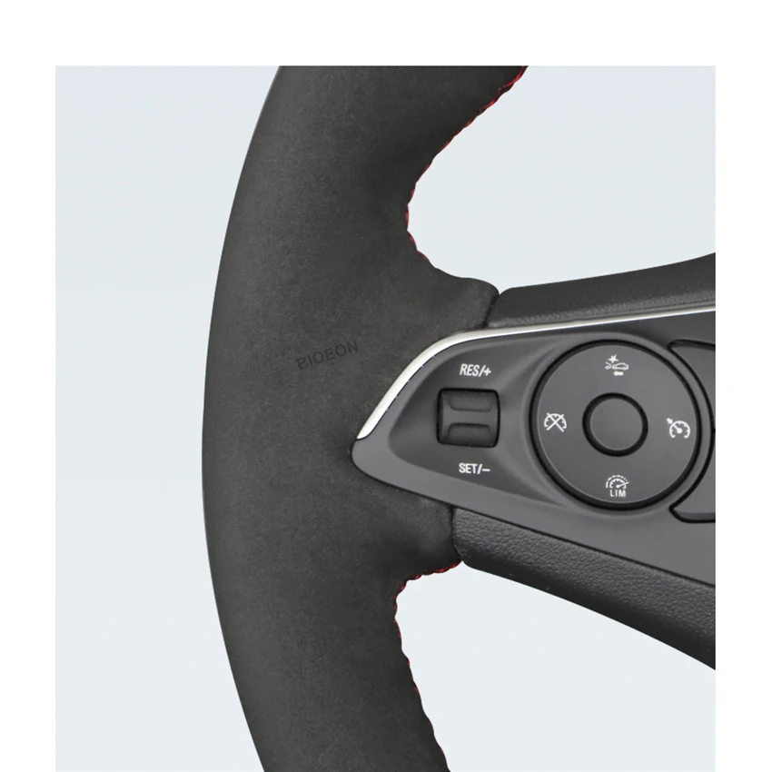 Black Suede Steering Wheel Cover for Opel Astra K Corsa F Combo E Grandland X Insignia CT Mokka Vauxhall Holden Calais