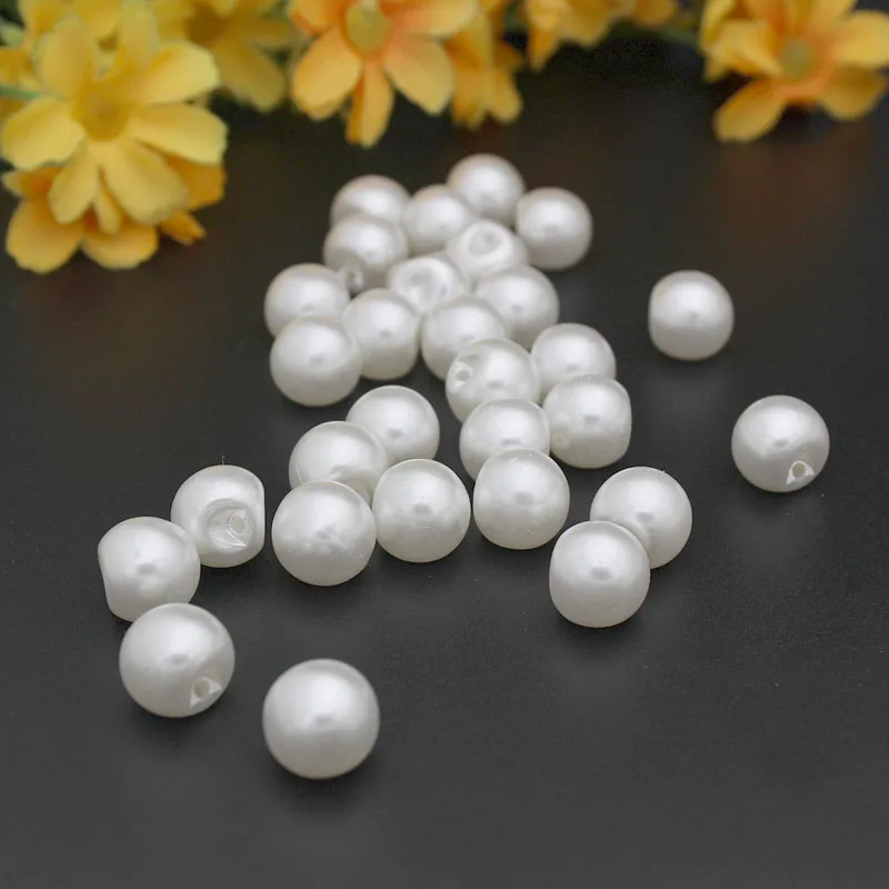 50pcs/lot mix Size 4 side hole white color pearl buttons clothes sewing accessory crafts decorative buckl buttons sewing button