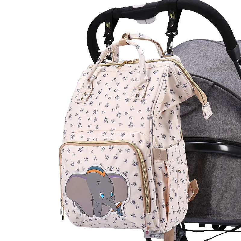 Disney Cute Dumbo Mommy Diaper Bag Maternity Waterproof Bag Backpack For Mummy Large Capacity Baby Travel Nursing Nappy Backpack