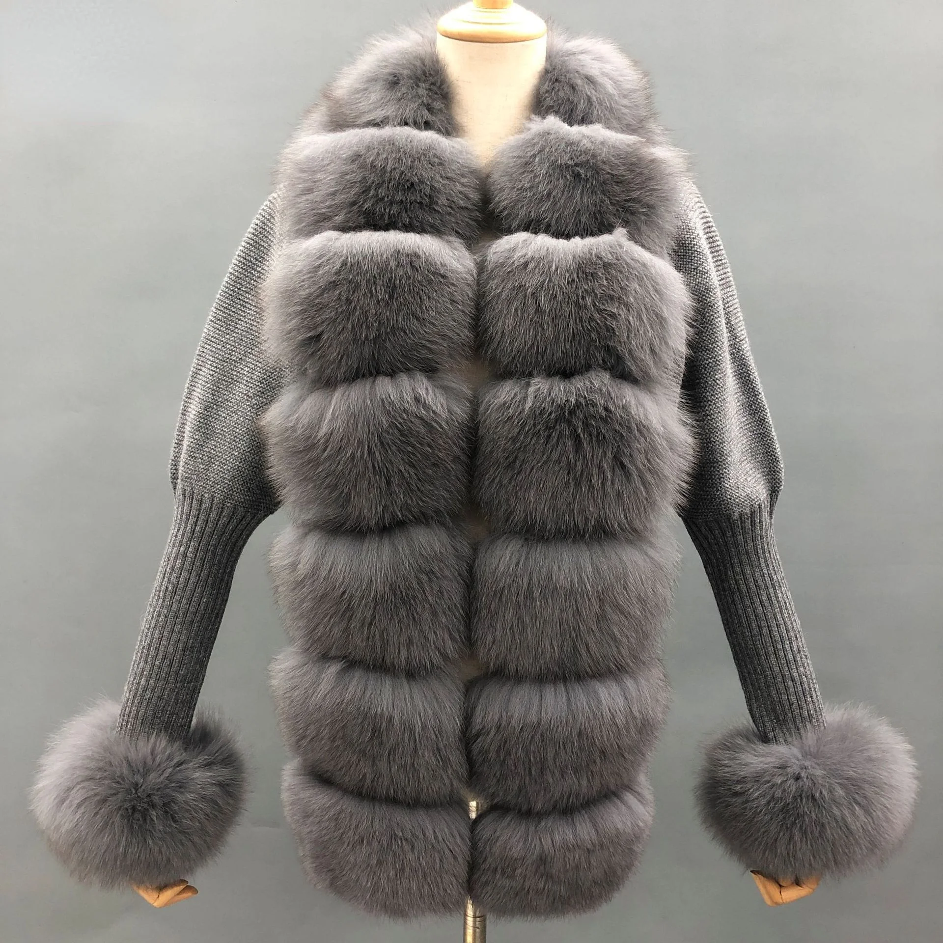 MENINA BONITA 2022 Winter Women Fashion Fur Coat Natural Real Fox Fur Placket Luxury Thick Real Wool Warm Outerwear Streetwear