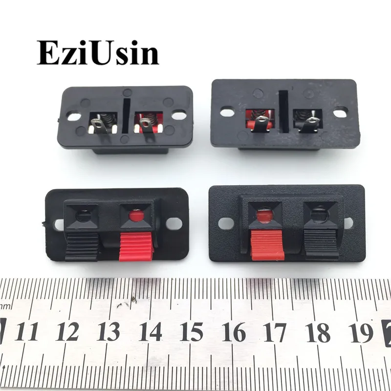 Terminal de conector de 5 familiar, 2 posições, entrada de mola, carregamento de áudio, terminais 2 p