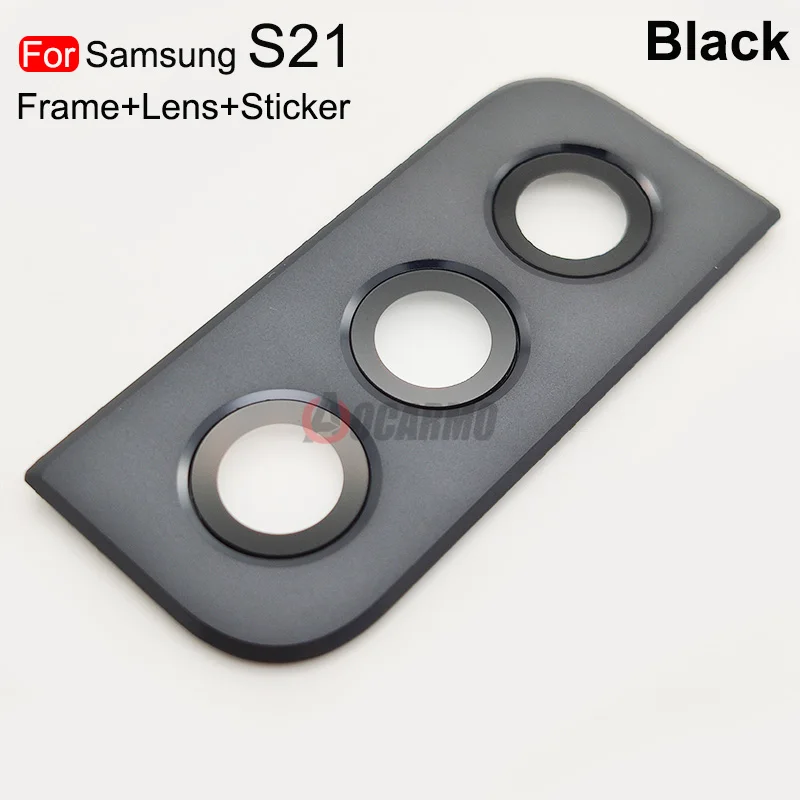 For Samsung Galaxy S21 S21+ S21 Plus Wide-angle Rear Back Camera Lens With Frame Adhesive Sticker Replacement Parts