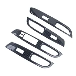 Car Window Lift Switch Control Panel Frame Cover Trim fit for Nissan Versa Almera 2014 2015 2016 Car Styling Accessories 4pcs