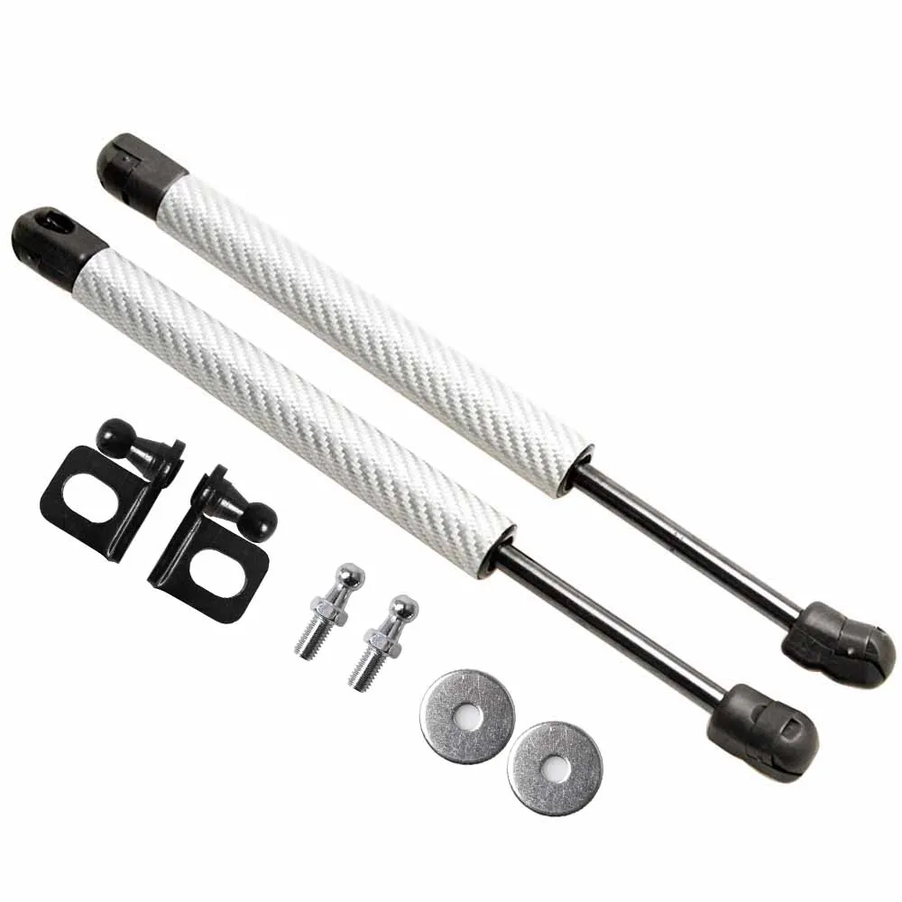 Modificar puntales de Gas para Mitsubishi Carisma 1995-2004 2 amortiguadores de choque capó delantero capó soporte de elevación de fibra de carbono