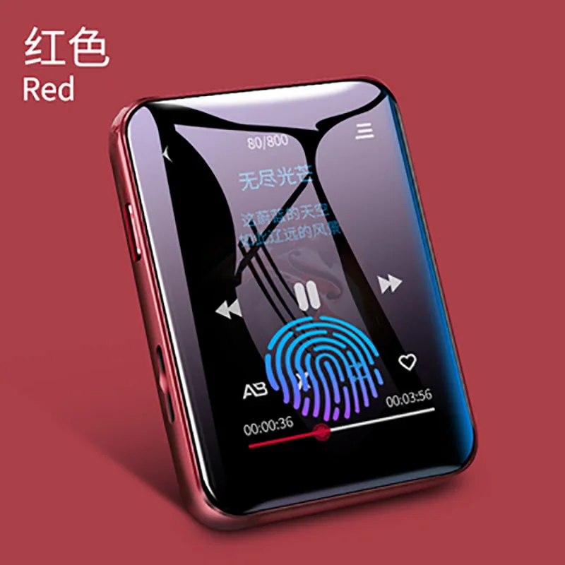 Новая версия мини-металлический MP4-плеер Bluetooth 5,0, встроенный динамик, Полноэкранный сенсорный экран, радио, запись, электронная книга, воспроизведение видео