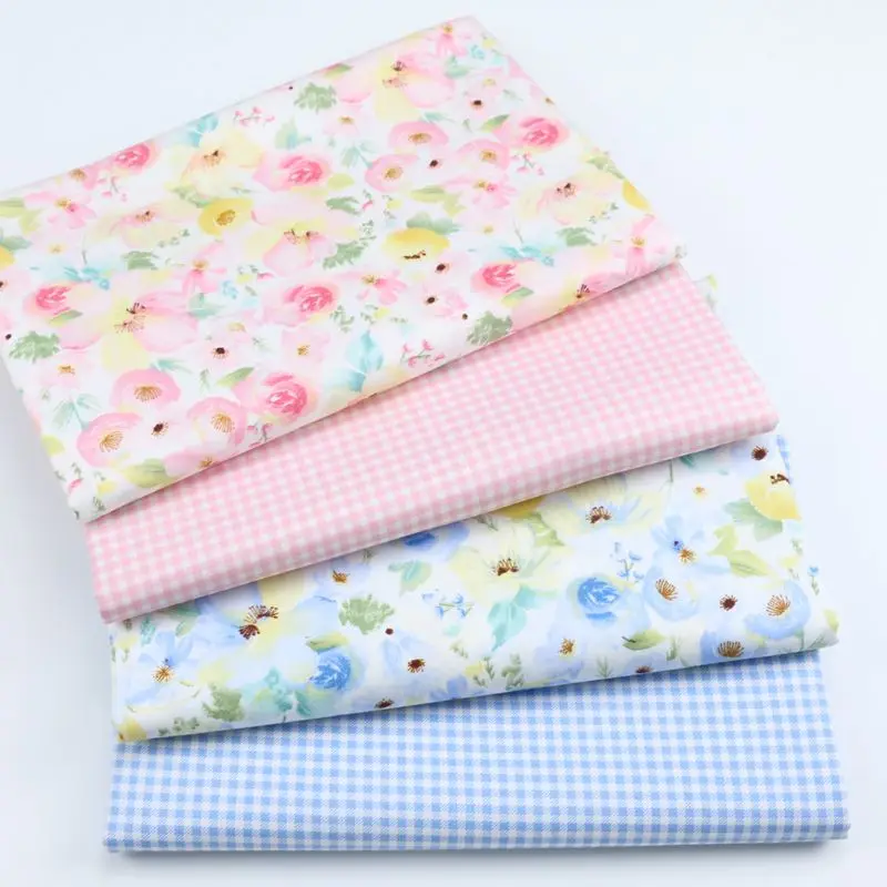 Small Floral Fabric Korean Style Fresh Pastoral Twill For Sewing Baby Clothes Bedding DIY Home Decoration Accessories Per Meters