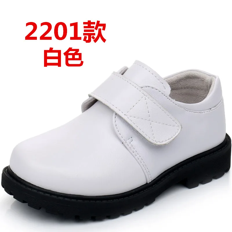 2019 3-5 10 15 Years boys Shoes For School Black Party Shoes For Kids Autumn Fashion Genuine Leather Dance Children Teens Shoe