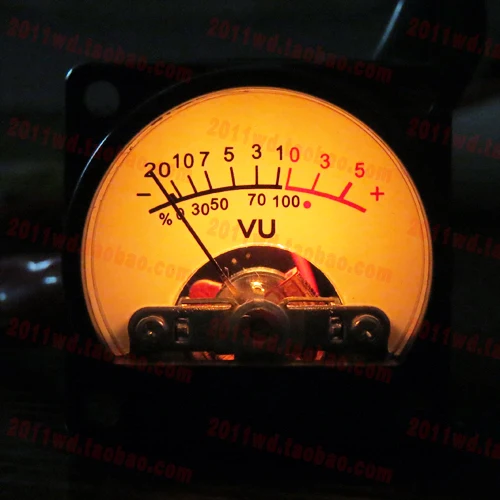 34mm VU Meter Radio Meter Head Tube Amplifier with Warm Backlight 6-12V Light UV Level Home Audio Meters DB Mini Size